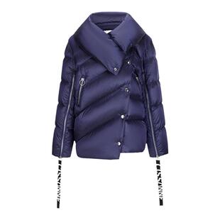 CISSONNE赛颂秋冬白鹅绒高级设计感飘带斗篷式加厚羽绒服
