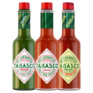 TABASCO辣椒仔150ml辣椒酱炒菜调味汁调料美式牛排低脂油醋汁蘸酱