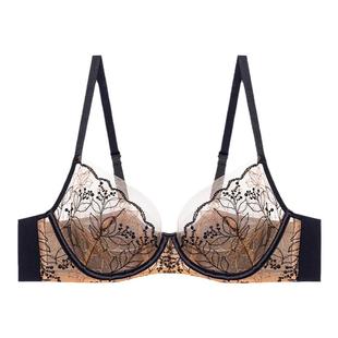 【芳华】爱慕内衣女薄杯大胸显小性感蕾丝红品文胸软钢圈大码胸罩