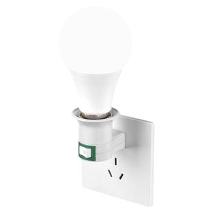 家用E27螺口灯座直插式插座灯头带开关卧室床头插座LED小夜灯灯泡