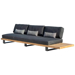 别墅柚木沙发休闲阳台户外沙发房地产园林沙发庭院家具转角沙发