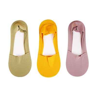 女士船袜夏天薄款袜子短袜纯色夏季冰丝简约隐形袜浅口防滑不掉跟