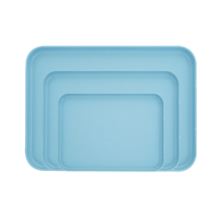 家用加厚塑料托盘大号茶杯长方形水果创意客厅水杯盘幼儿园彩泥盘