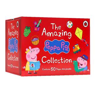 【自营】小猪佩奇英文绘本 Peppa Pig 小猪佩奇红盒50册 英文原版绘本 儿童英文启蒙故事书 幼儿粉红猪小妹 3-6岁早教益智图画书