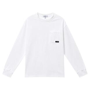 回力重磅纯棉长袖T恤男款春秋季新款圆领白色卫衣男士内搭打底衫