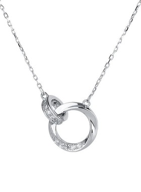 莫比乌斯环足银女生时尚轻奢项链