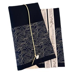 布艺手帐本书衣封套复古书本保护套a5a6书套封皮可定制手工布书皮