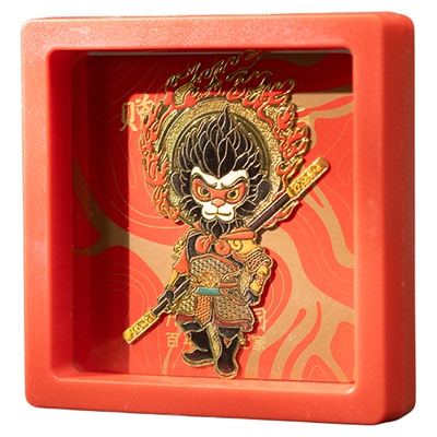 朱炳仁铜 战无不胜手机贴后背金属贴黑悟空齐天大圣国潮送礼