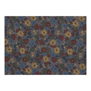 日本进口斜纹混纺布料北高手工柔软舒适连衣裙服装面料花簇织语