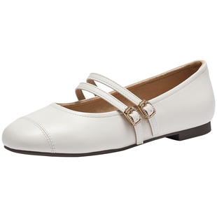 热风红色浅口单鞋女2026年春季新款百搭玛丽珍鞋气质小皮鞋女鞋子