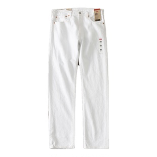 阿瞳牛社Levis李维斯501系列白色中腰直筒牛仔裤男休闲长裤13.5OZ