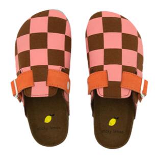 85Z 23AW现货荷兰Sticky Lemon儿童包头拖鞋户外木屐软木格子半拖