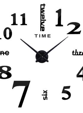 免打孔不伤墙金属拉丝轻奢挂钟