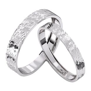 钟久久情侣对戒以爱之名纯银戒指女友情人节新年礼物定制钟爱协议