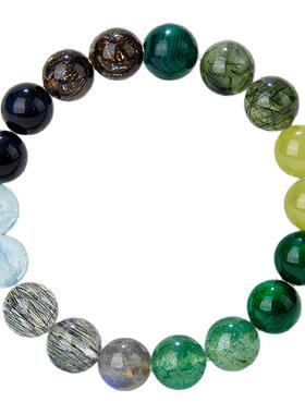 五行天然水晶补缺水木海蓝宝情绪稳定手链平衡手串男女款生日礼物