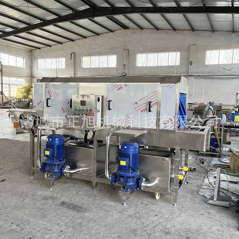 不锈钢托盘清洗机 大型周转料盘去油污风干  高压喷淋洗筐机现