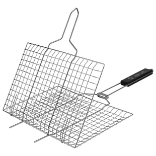 森林人家烤鱼夹板网架烧烤夹板烤鸡羊排烤鱼夹子304不锈钢工具夹