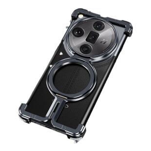 派凡π壳适用OPPOFindx7手机壳金属无边框oppofindx7ultra新款0pp0保护套男款oppoX7骨架半包带支架高级感薄