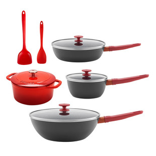 双立人不粘锅具套装Now Plus Ⅱ系列红锅组合炒锅煎锅奶锅家用锅