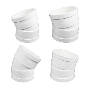 PVC微偏弯头偏置小角度11.25 15 22.5 30度国标排水管配件接头110