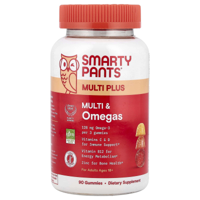 SmartyPants,Multi Plus, Multi & Omegas Gummies软糖