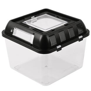 带盖子亚克力爬虫饲养盒爬宠乌龟角蛙螃蟹蜘蛛蛇宠物观察养殖龟盒