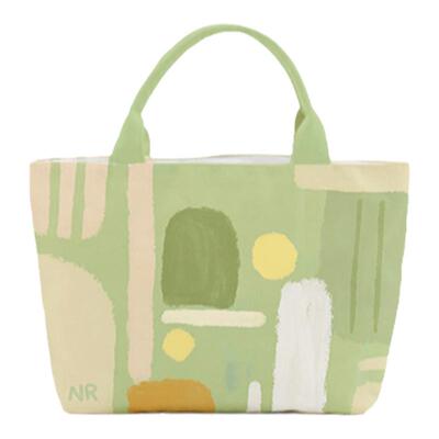 尼睿绿色手提原创女小布袋