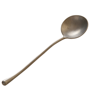 肆月千叶 喝汤勺304不锈钢甜品勺子吃西瓜家用小汤匙短圆吃饭咖啡