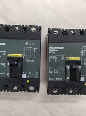 议价SQUARE D三相开关断路器FAL34050 FAL34025塑壳漏电保护器
