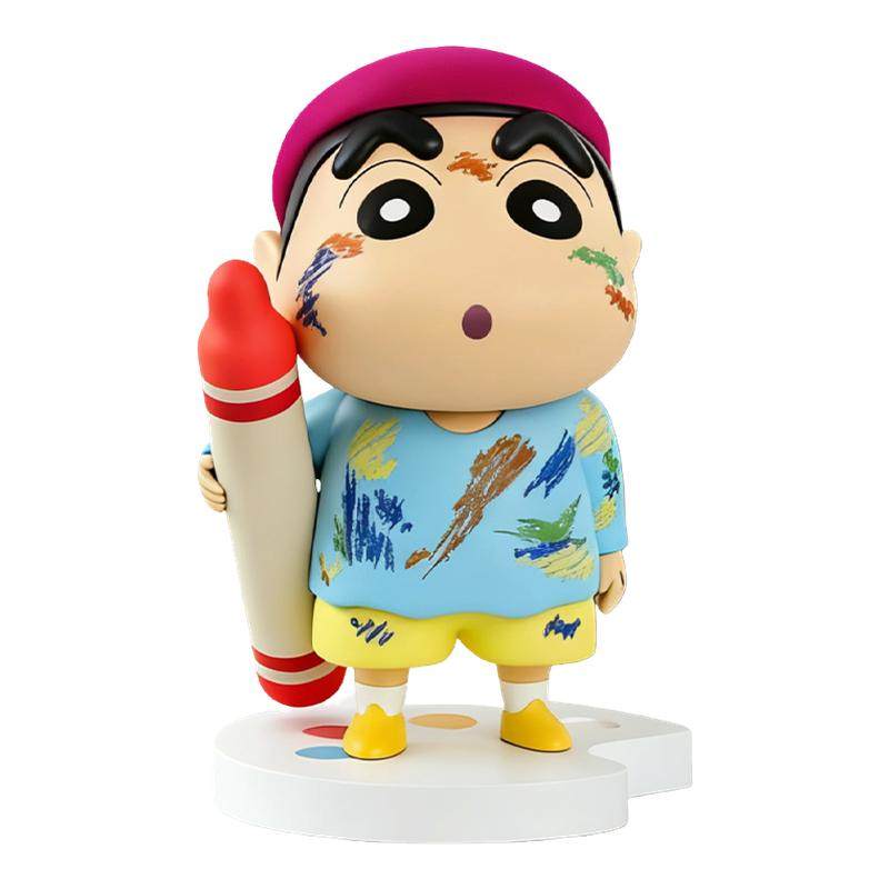 52TOYS蜡笔小新PLUS涂鸦画手大体手办潮玩画家公仔摆件生日礼物