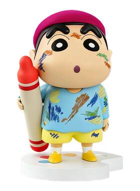 52TOYS蜡笔小新PLUS涂鸦画手大体手办潮玩画家公仔摆件潮玩礼物