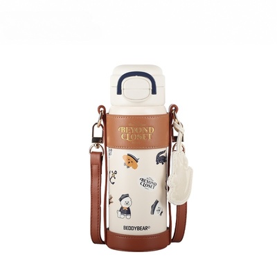 杯具熊盛开双饮保温杯