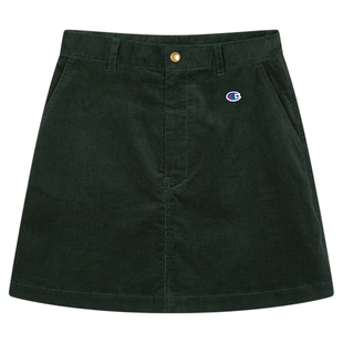 Champion冠军灯芯绒半裙2025秋季新款潮复古校园风A字短裙美拉德