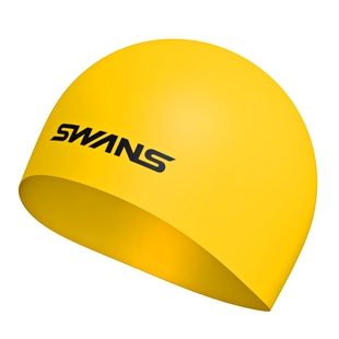 SWANS诗韵泳帽日本进口男女士专业竞速硅胶防水内胆帽护耳游泳帽