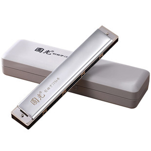 上海国光口琴专业演奏级初学者学生入门24孔复音C调7调12大调套装