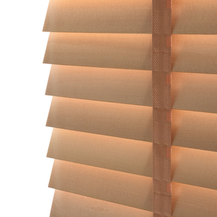 walsunny电动中古风实木百叶窗帘遮光书房客厅卧室木质升降卷帘