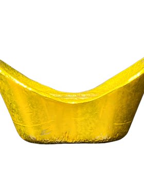 古玩收藏仿古金色元宝金锭摆件