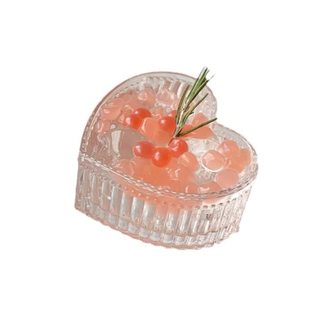 特别好看的桃心碗少女心甜品冰淇淋碗ins风高颜值玻璃碗家用小碗