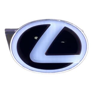 适用凌志雷克萨斯发光车标动态流光中网标镜面水晶标前后车标改装