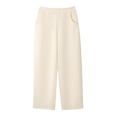 白色卫裤本依凡松紧腰