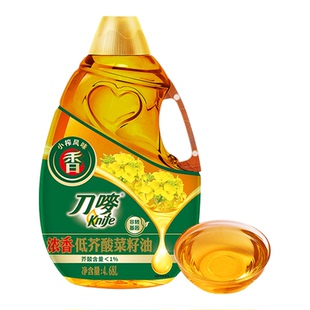 刀唛Knife浓香低芥酸菜籽油4.68L非转基因物理压榨小榨食用植物油