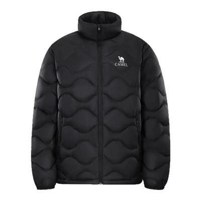 骆驼户外羽绒服2025秋冬男款轻薄高蓬抗静电立领外套抗撕裂保暖女