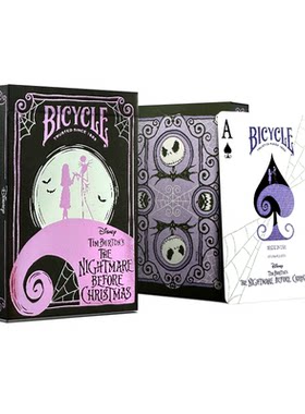 Bicycle迪士尼扑克牌联名周边收藏创意花切扑克纸牌圣诞惊魂夜