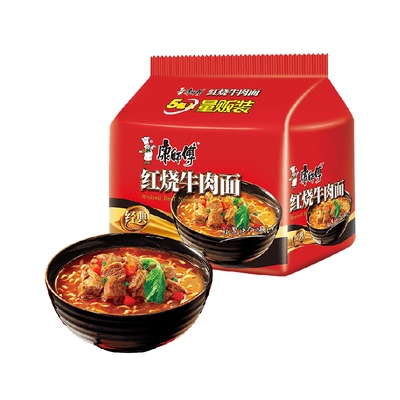 康师傅红烧牛肉面方便面