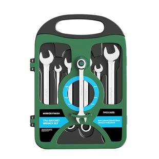 快速扳手棘轮双向两用梅花开口套装10号13mm汽修工具大全加长加厚