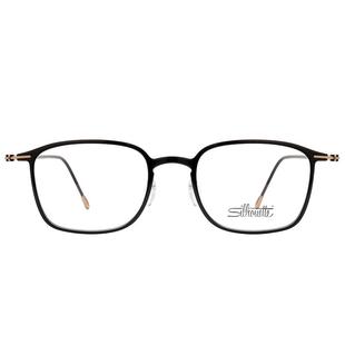 Silhouette诗乐2926近视眼镜框男经典亮黑百搭休闲镜架女潮有度数
