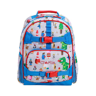 美国采购现货Pottery barn kids男孩小学生儿童减负护脊功能书包