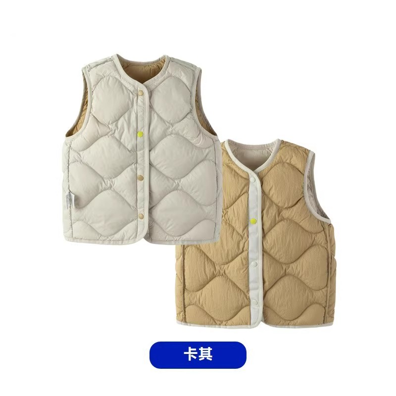 【三防】男女童羽绒马甲儿童2025秋冬季童装宝宝双面穿羽绒服背心