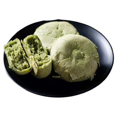 云南抹茶控绿豆饼日式糕点现烤