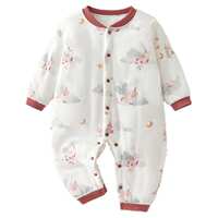贝肽斯婴儿衣服冬季夹棉连体衣